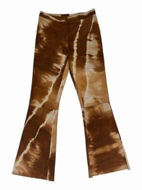Gucci Brown and Cream Tie-Dye Flare Skirt